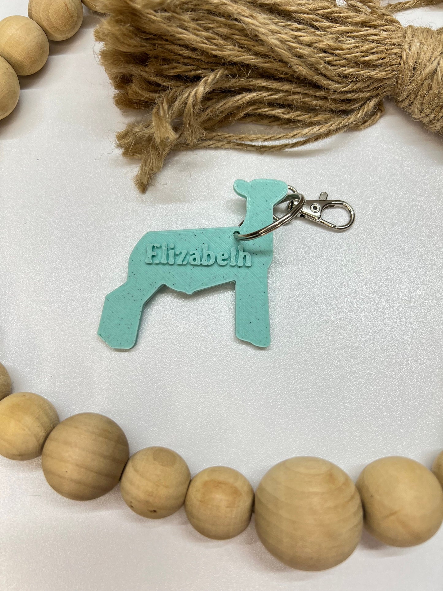 Personalized Sheep keychain