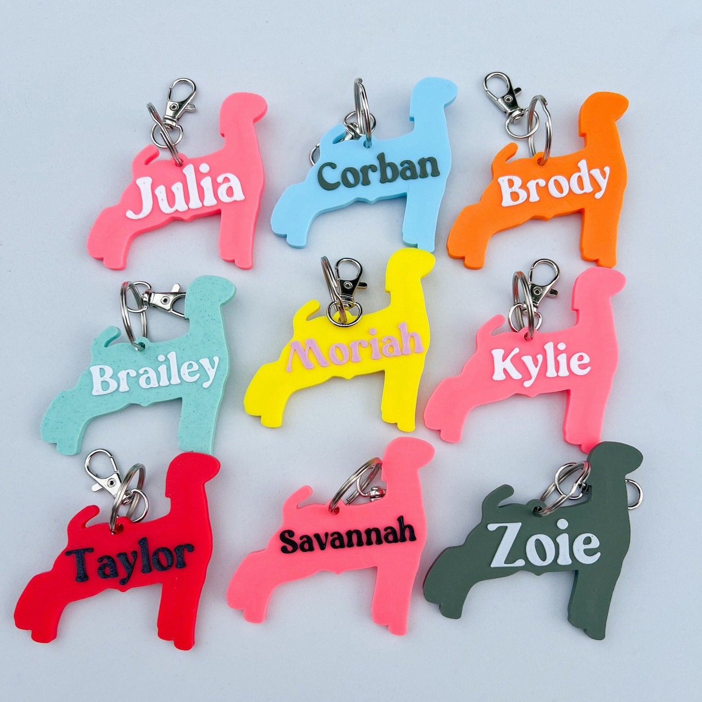 Personalized Goat keychain