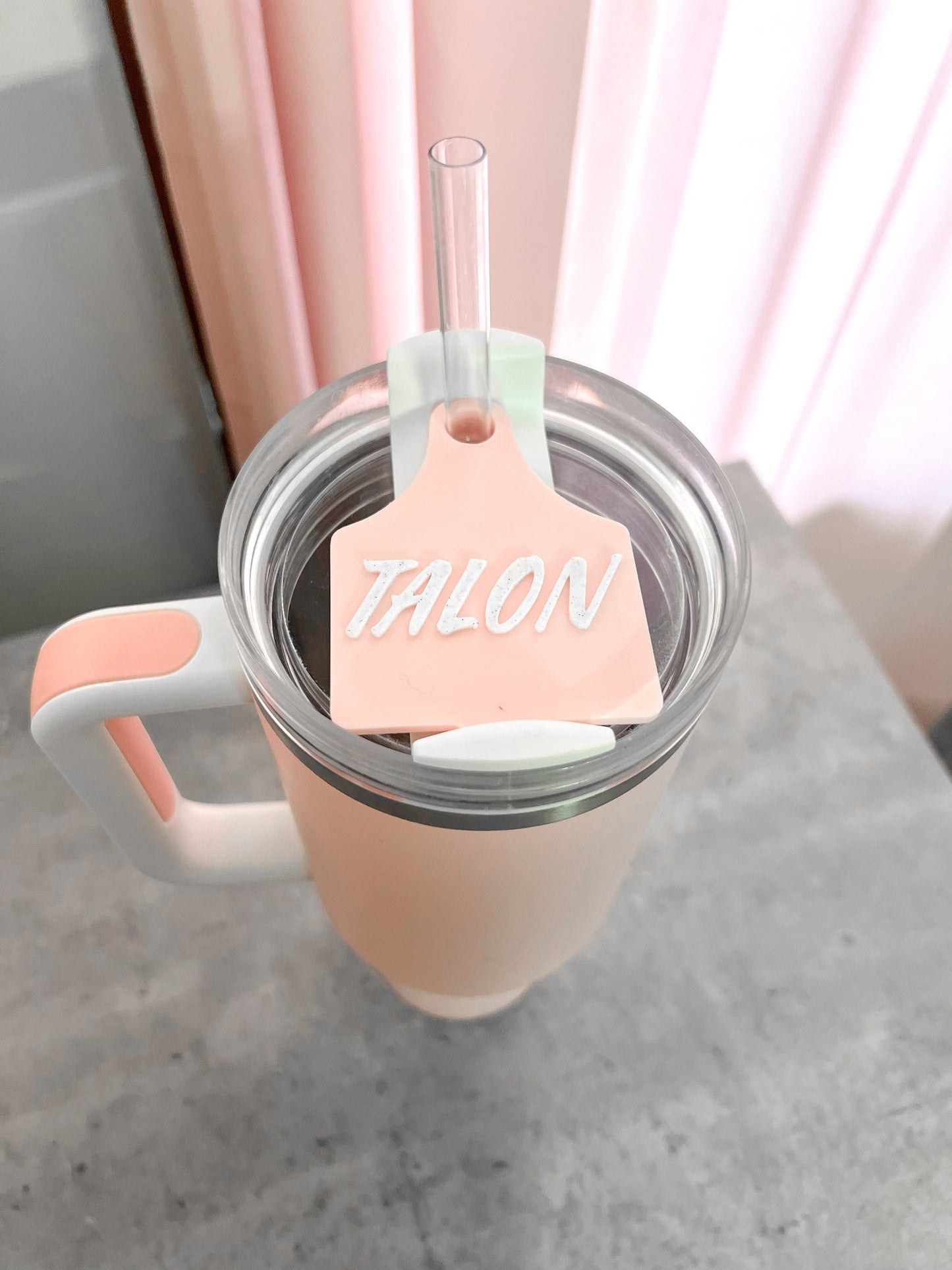 Custom Cattle Ear Tag Tumbler Topper