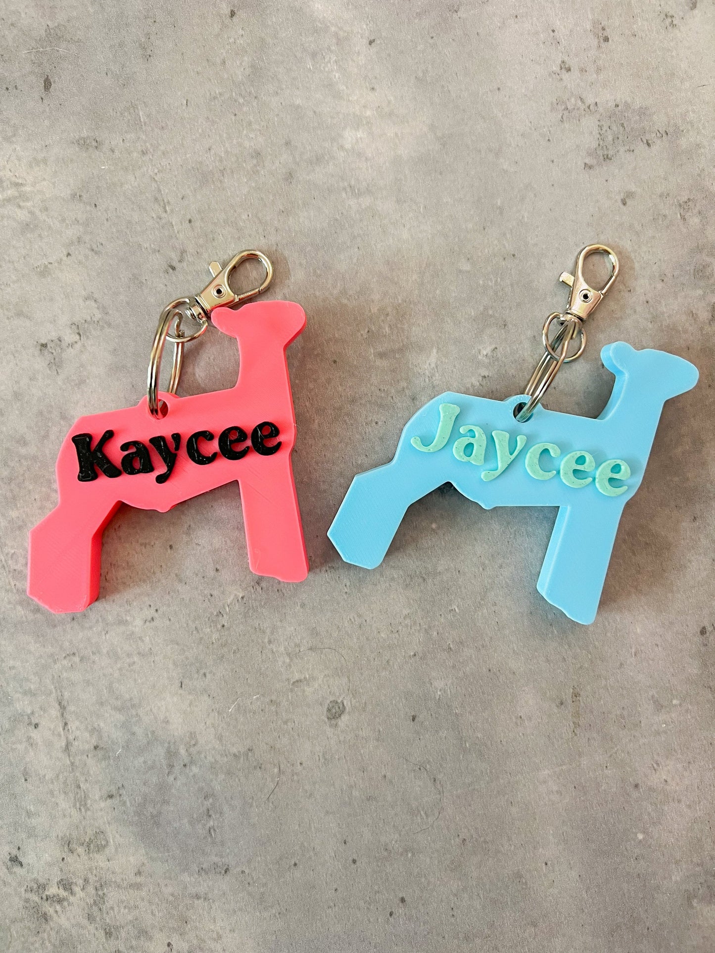 Personalized Sheep keychain