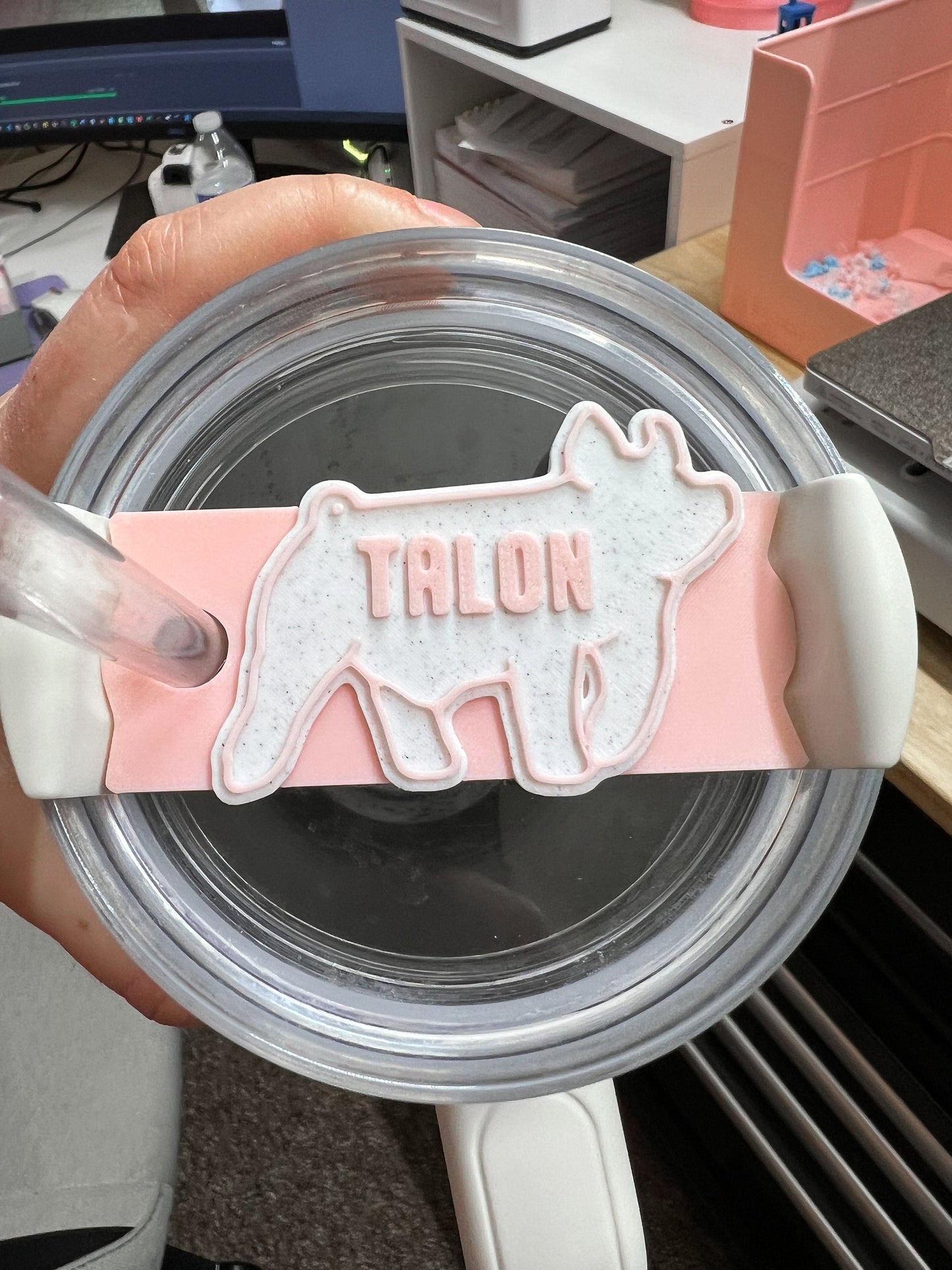 Custom Livestock 40oz Tumbler Topper Name Plate