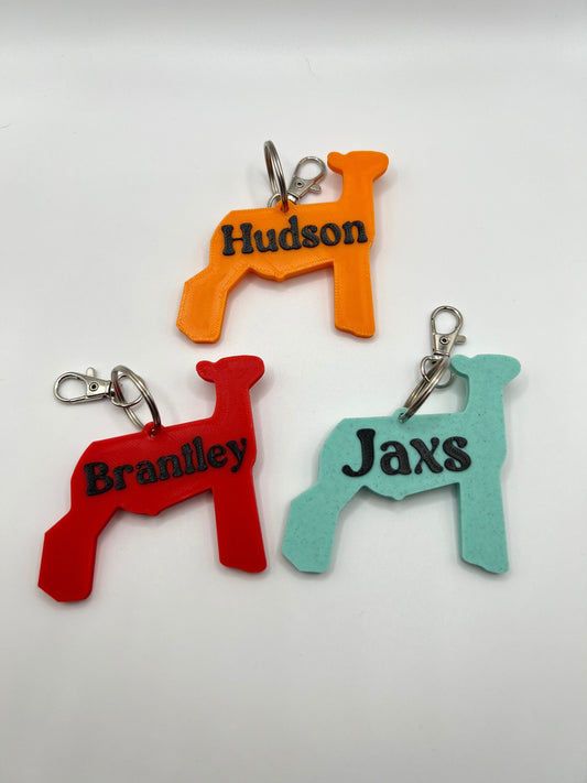 Personalized Sheep keychain